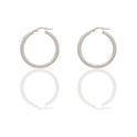 Orecchini Oro Bianco Oro 18 carati Cerchio  Solo Oro Spessore mm. 2 diametro interno cm.2