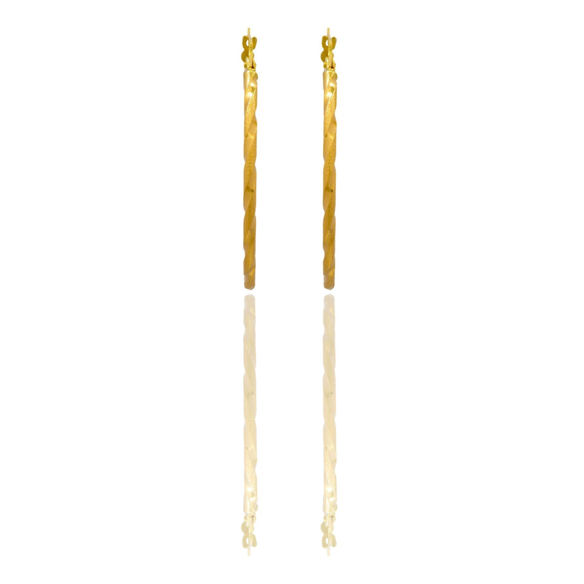 Orecchini Oro Giallo Oro 18 carati Cerchio  Solo Oro Spessore mm. 2 diametro interno cm.3,50