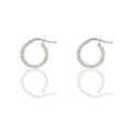 Orecchini Oro Bianco Oro 18 carati Cerchio  Solo Oro Spessore mm. 2 diametro interno cm.1