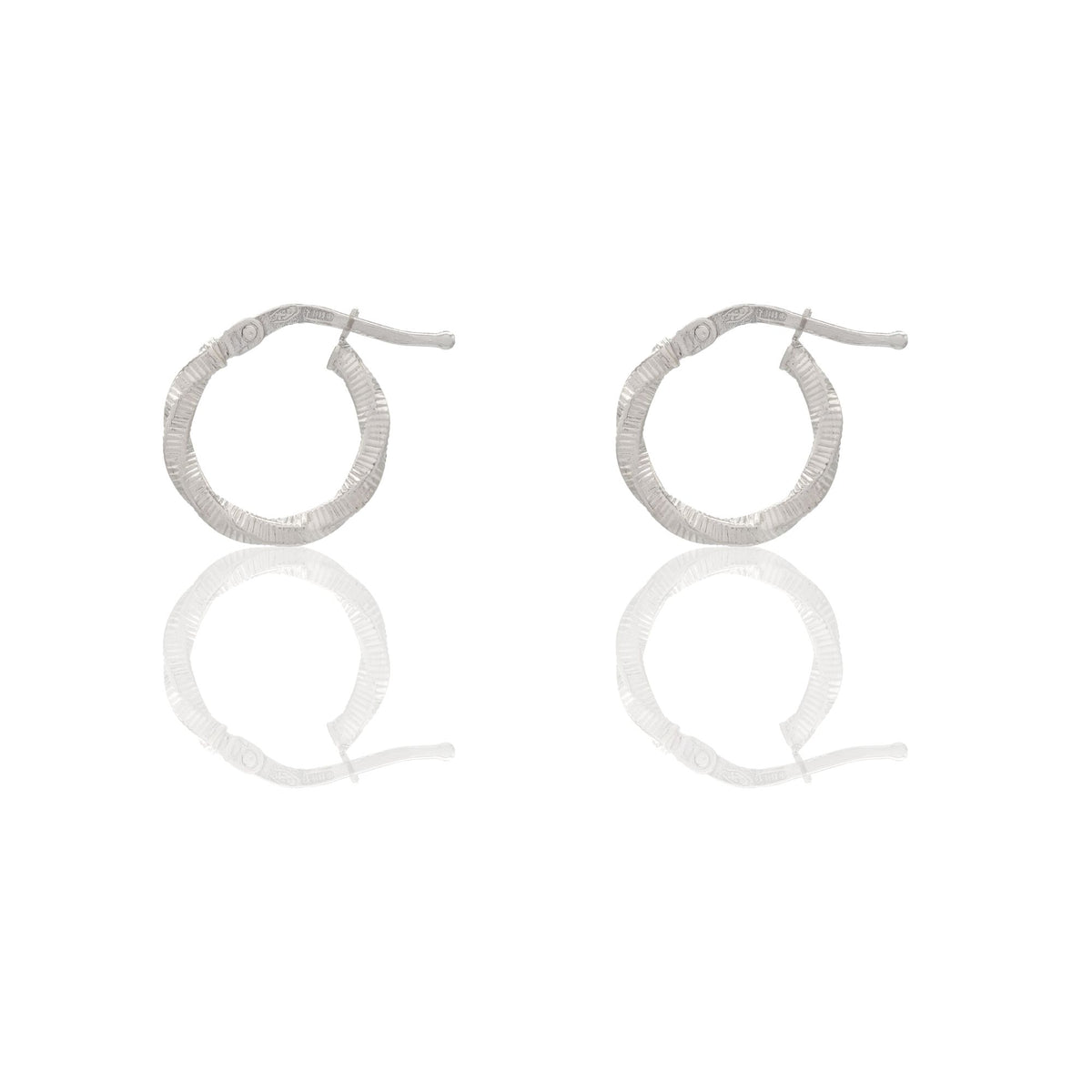 Orecchini Oro Bianco Oro 18 carati Cerchio  Solo Oro Spessore mm. 2 diametro interno cm.1