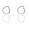Orecchini Oro Bianco Oro 18 carati Cerchio  Solo Oro Spessore mm. 2 diametro interno cm.1