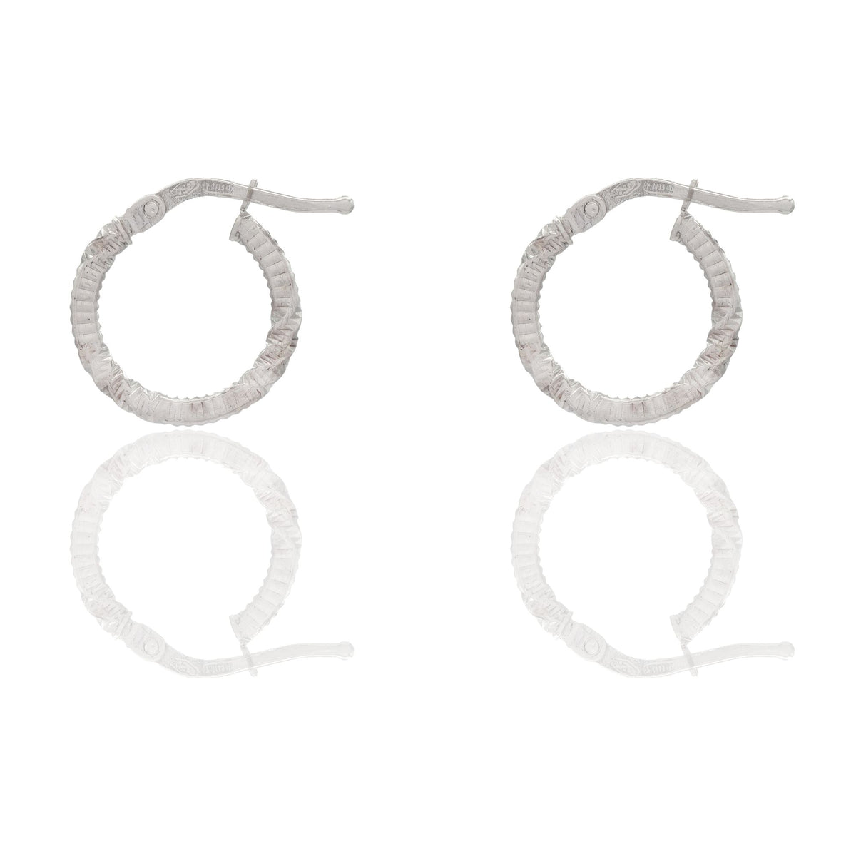 Orecchini Oro Bianco Oro 18 carati Cerchio  Solo Oro Spessore mm. 2 diametro interno cm.1