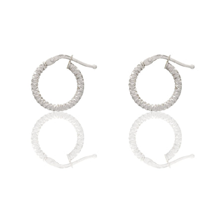 Orecchini Oro Bianco Oro 18 carati Cerchio  Solo Oro Spessore mm. 2 diametro interno cm.1