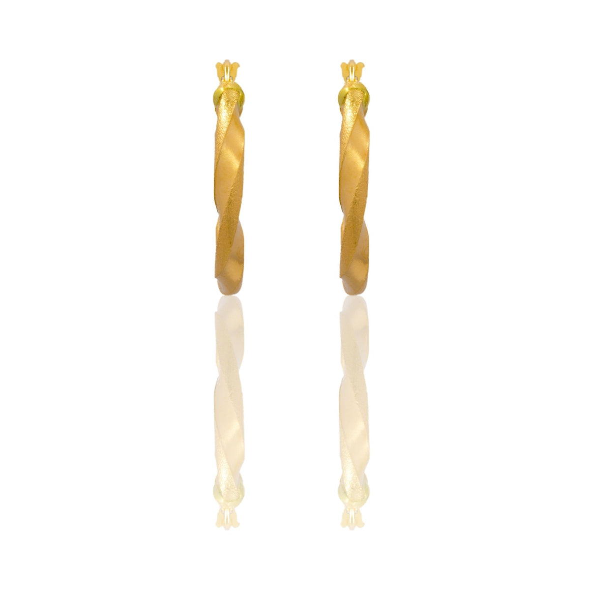 Orecchini Oro Giallo Oro 18 carati Cerchio  Solo Oro Spessore mm. 2,5 diametro interno cm.2
