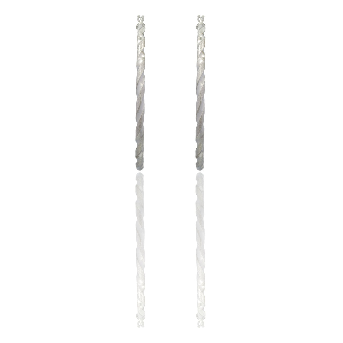 Orecchini Oro Bianco Oro 18 carati Cerchio  Solo Oro Spessore mm. 2,5 diametro interno cm.4,5