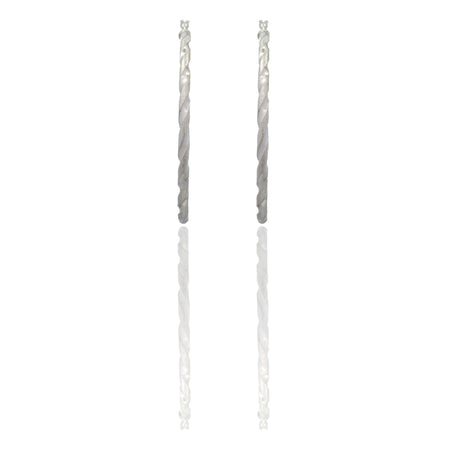 Orecchini Oro Bianco Oro 18 carati Cerchio  Solo Oro Spessore mm. 2,5 diametro interno cm.4,5