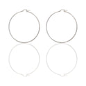 Orecchini Oro Bianco Oro 18 carati Cerchio  Solo Oro Spessore mm. 1,5 diametro interno cm.5