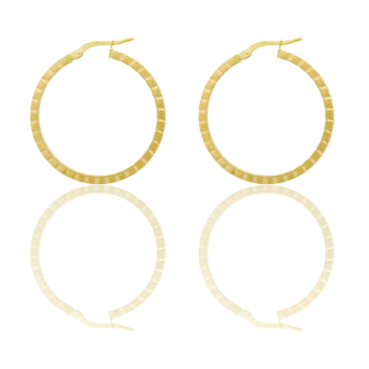 Orecchini Oro Giallo Oro 18 carati Cerchio  Solo Oro Spessore mm. 2 diametro interno cm.2,5