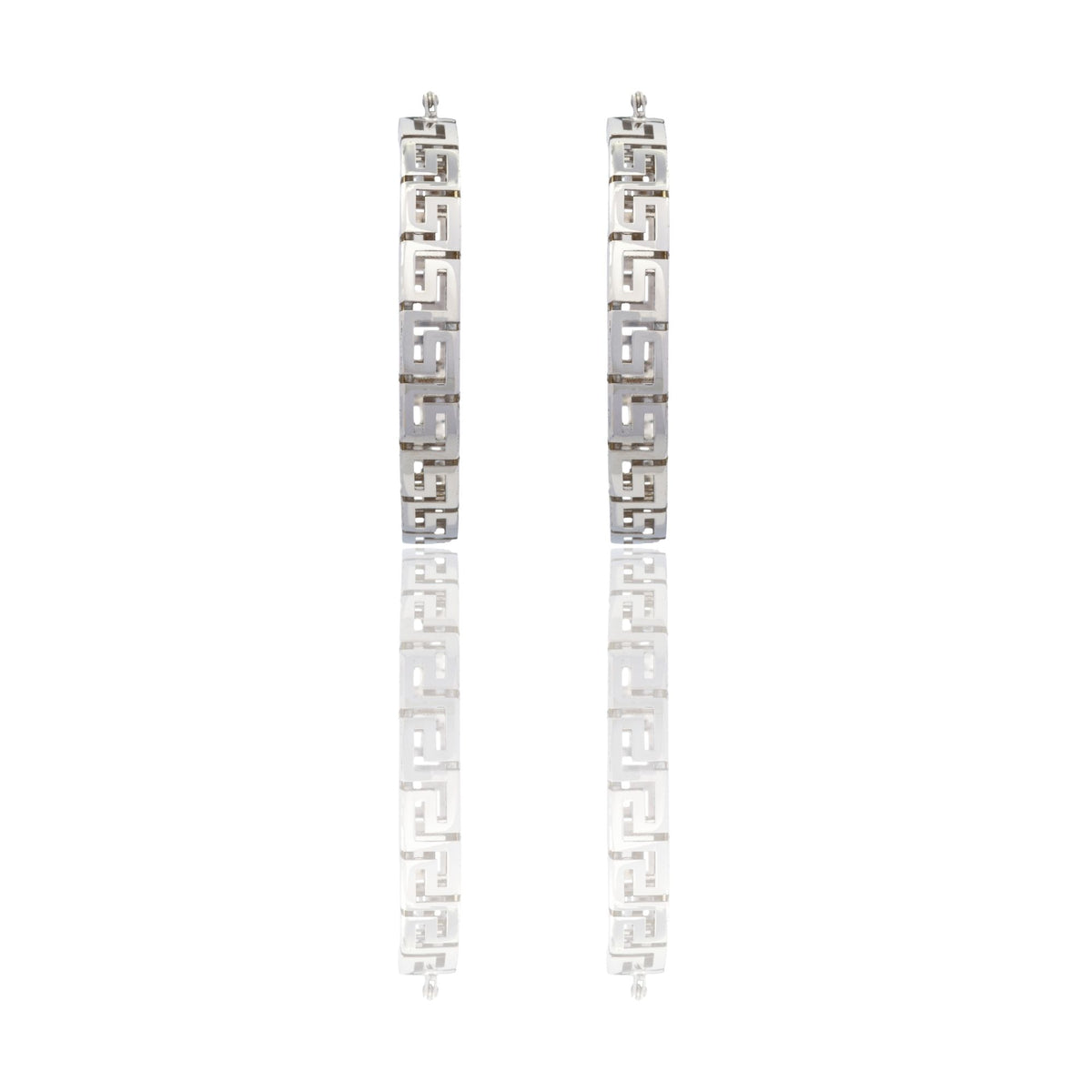 Orecchini Oro Bianco Oro 18 carati Cerchio  Solo Oro Spessore mm. 5 diametro interno cm.4