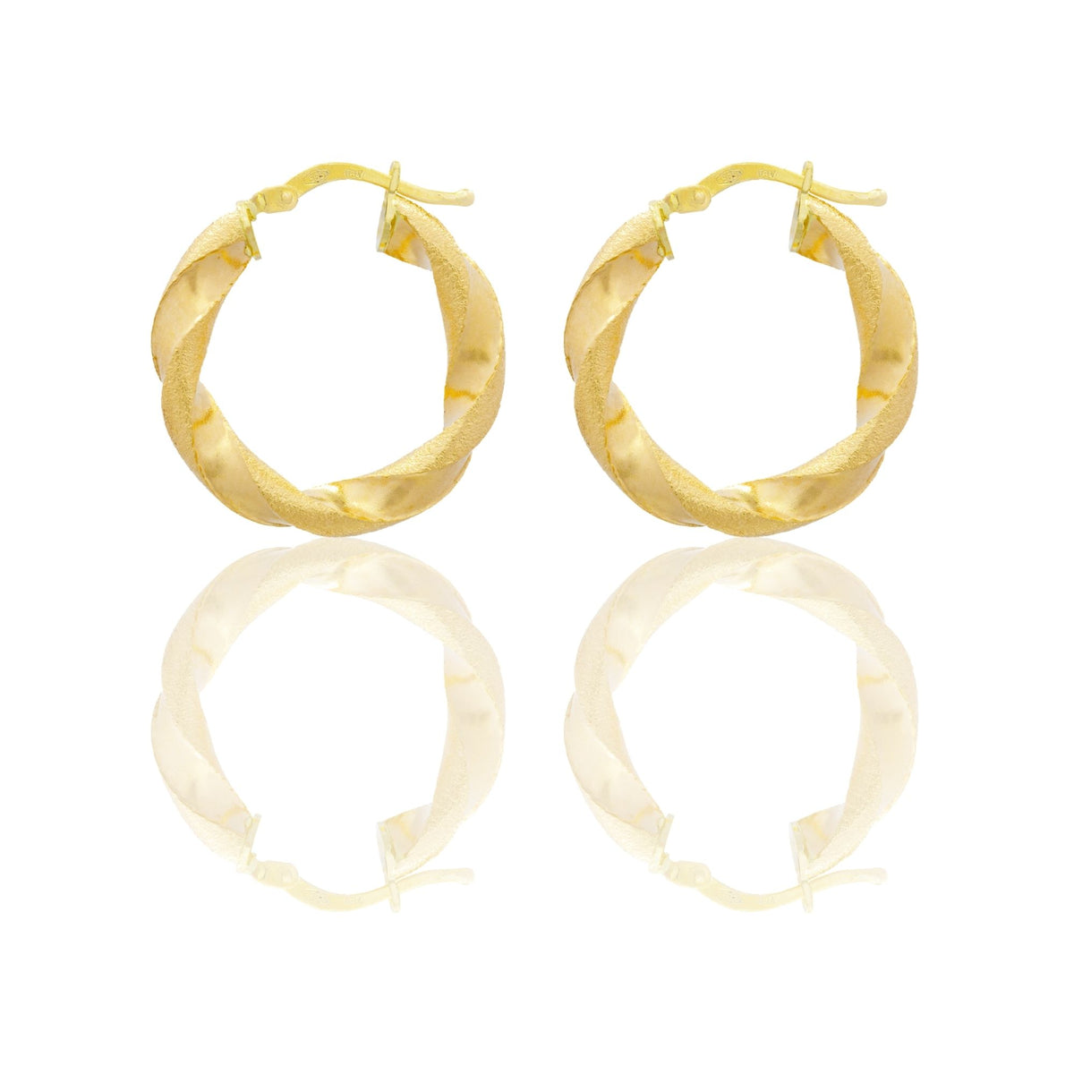 Orecchini Oro Giallo Oro 18 carati Cerchio  Solo Oro Spessore mm. 4 diametro interno cm.2