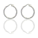 Orecchini Oro Bianco Oro 18 carati Cerchio  Solo Oro Spessore mm. 4 diametro interno cm.3