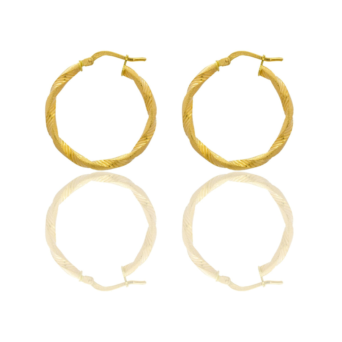 Orecchini Oro Giallo Oro 18 carati Cerchio  Solo Oro Spessore mm. 2 diametro interno cm.2