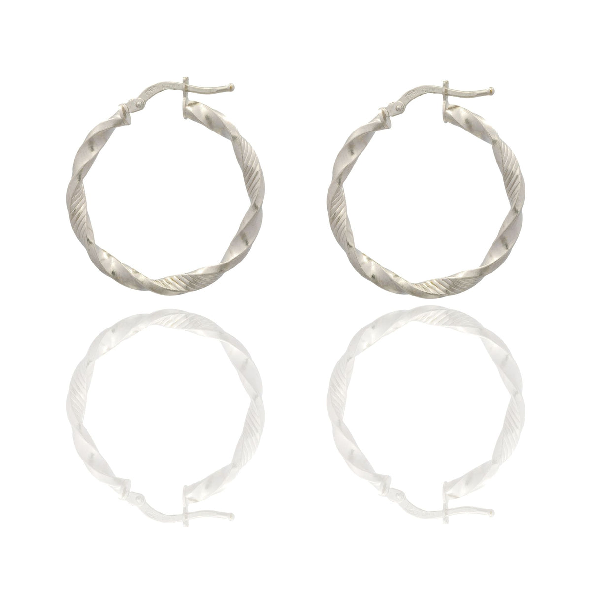 Orecchini Oro Bianco Oro 18 carati Cerchio  Solo Oro Spessore mm. 2 diametro interno cm.3