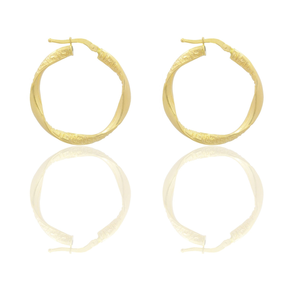Orecchini Oro Giallo Oro 18 carati Cerchio  Solo Oro Spessore mm. 3 diametro interno cm.2,5