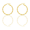 Orecchini Oro Giallo Oro 18 carati Cerchio  Solo Oro Spessore mm. 2.5 diametro interno cm.3