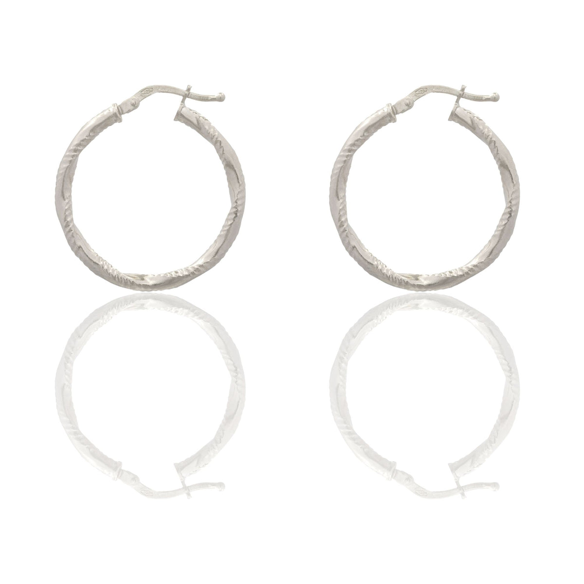 Orecchini Oro Bianco Oro 18 carati Cerchio  Solo Oro Spessore mm. 2 diametro interno cm.2