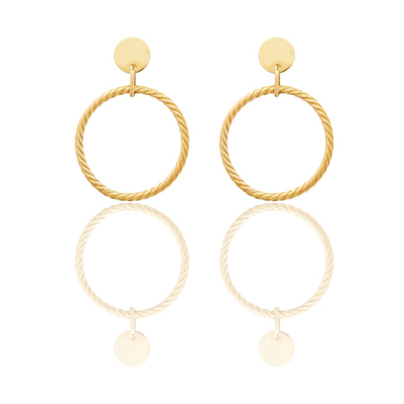 Orecchini Oro Giallo Oro 18 carati Cerchio  Solo Oro diametro interno cm.2,5 