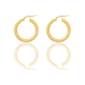 Orecchini Oro Giallo Oro 18 carati Cerchio  Solo Oro Spessore mm. 3 diametro interno cm.1,5