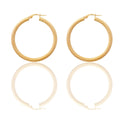 Orecchini Oro Giallo Oro 18 carati Cerchio  Solo Oro Spessore mm. 3 diametro interno cm.3