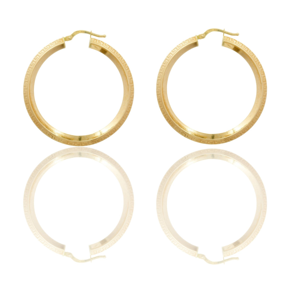 Orecchini Oro Giallo Oro 18 carati Cerchio  Solo Oro diametro interno cm.3