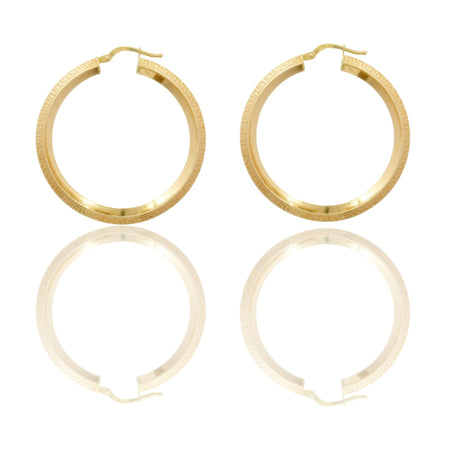Orecchini Oro Giallo Oro 18 carati Cerchio  Solo Oro diametro interno cm.3