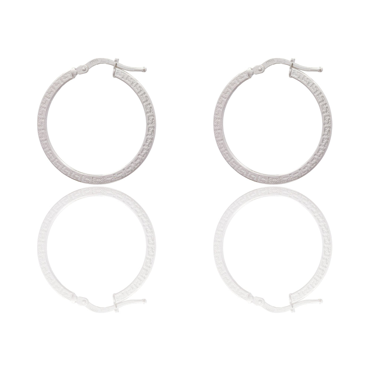 Orecchini Oro Bianco Oro 18 carati Cerchio  Solo Oro Spessore mm. 2 diametro interno cm.2,5