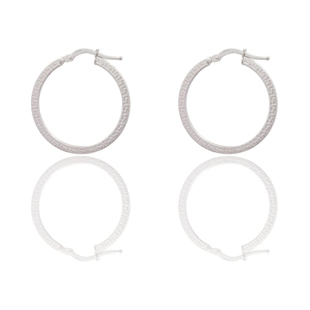 Orecchini Oro Bianco Oro 18 carati Cerchio  Solo Oro Spessore mm. 2 diametro interno cm.2,5