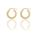 Orecchini Oro Giallo Oro 18 carati Cerchio  Solo Oro Spessore mm. 3 diametro interno cm.1