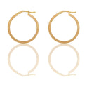 Orecchini Oro Giallo Oro 18 carati Cerchio  Solo Oro Spessore mm.2 diametro interno cm.2