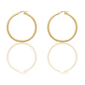 Orecchini Oro Giallo Oro 18 carati Cerchio  Solo Oro Spessore mm. 3 diametro interno cm.2