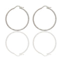 Orecchini Oro Bianco Oro 18 carati Cerchio  Solo Oro Spessore mm. 2 diametro interno cm.3