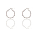 Orecchini Oro Bianco Oro 18 carati Cerchio  Solo Oro Spessore mm. 3 diametro interno cm.1,5