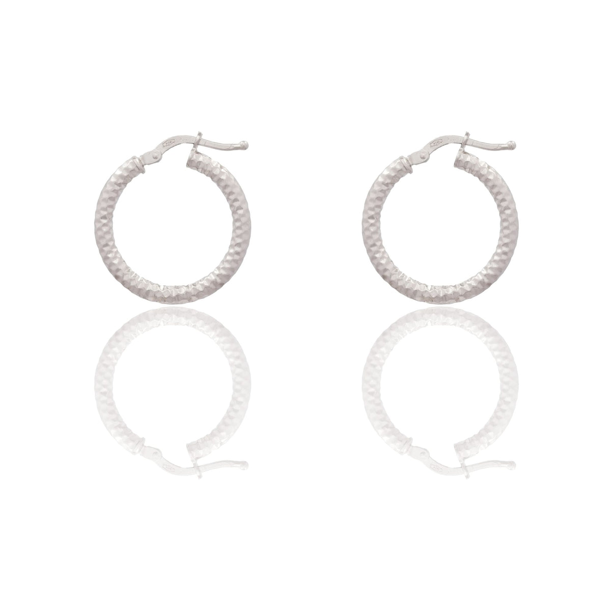 Orecchini Oro Bianco Oro 18 carati Cerchio  Solo Oro Spessore mm. 3 diametro interno cm.1,5