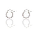Orecchini Oro Bianco Oro 18 carati Cerchio  Solo Oro Spessore mm. 3 diametro interno cm.1