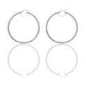 Orecchini Oro Bianco Oro 18 carati Cerchio  Solo Oro  Spessore mm. 3 diametro interno cm.5