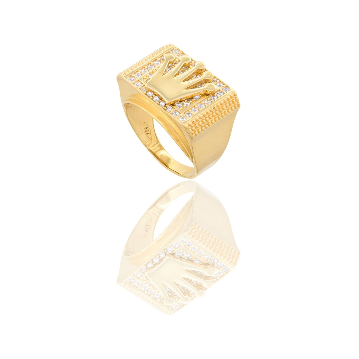 ANELLO UOMO RETTANGOLARE CENTRO CORONA
