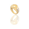 ANELLO UOMO SCUDO TONDO CON CORONA