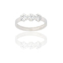 Anello Oro Bianco Oro 18 carati Trilogy  Zirconi Bianchi