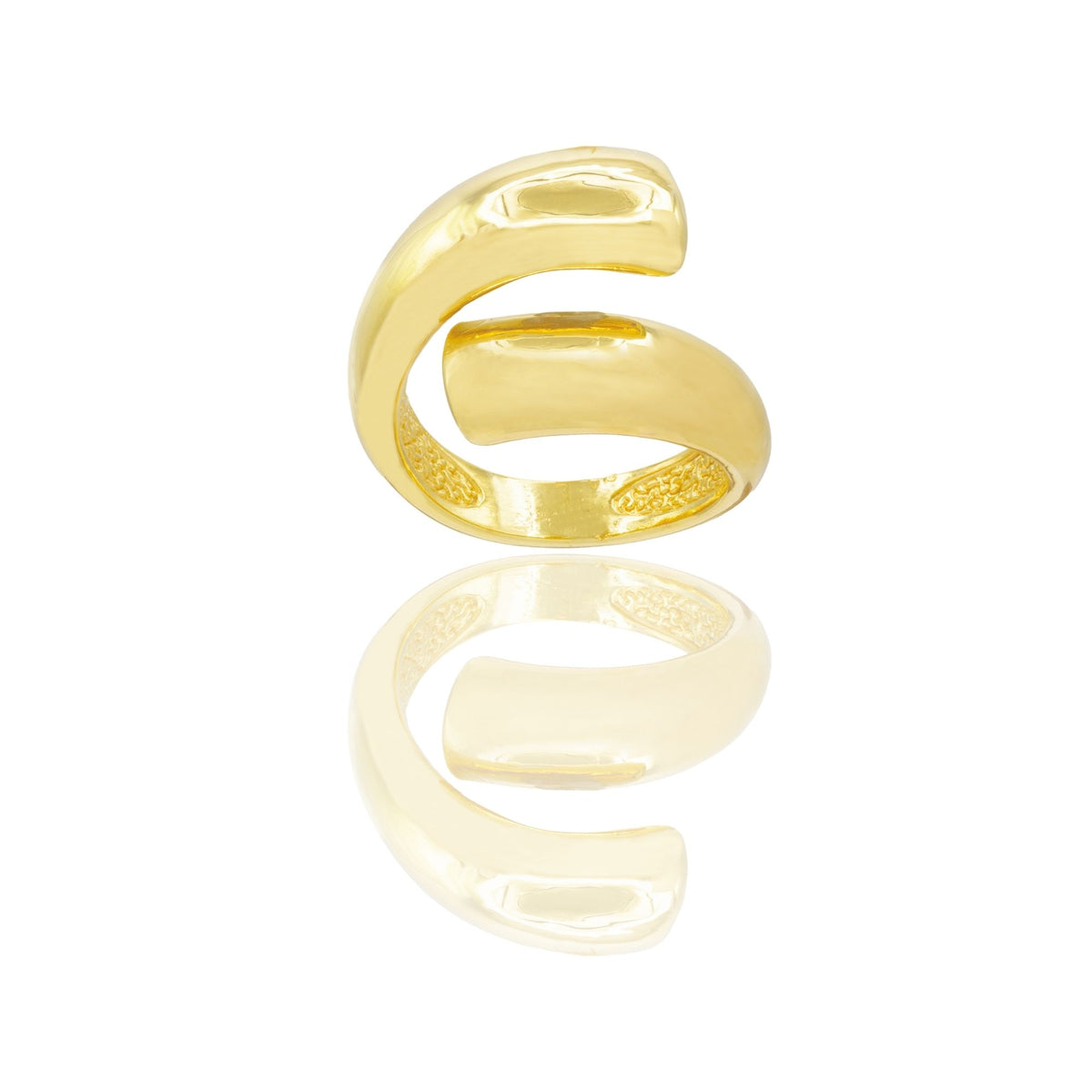 Anello Oro Giallo Oro 18 carati Contrarie' Elettroformato  Solo Oro