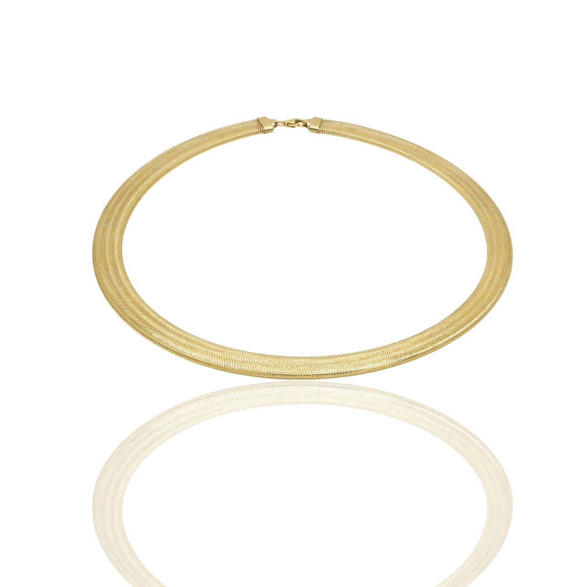 Collana Oro Giallo Oro 18 carati Elastica Rettangolare Solo Oro