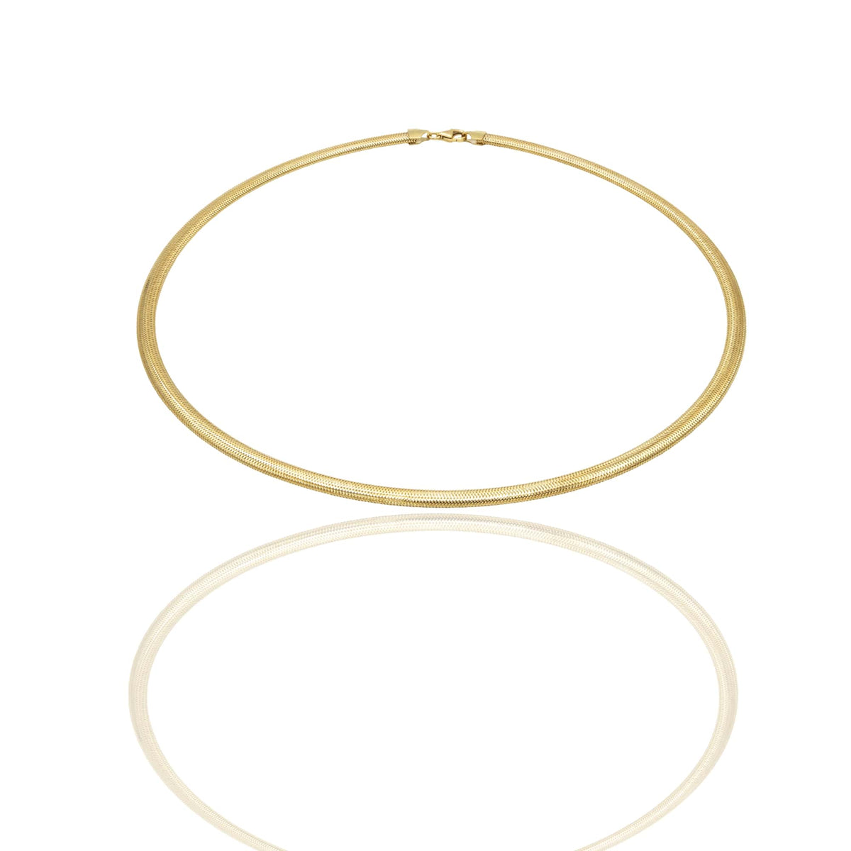 Collana Oro Giallo Oro 18 carati Elastica Rettangolare Solo Oro