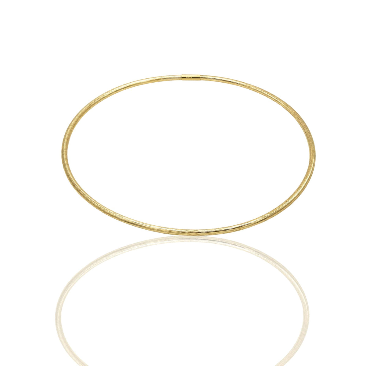 Collana Oro Giallo Oro 18 carati  Elastica Tubolare Solo Oro