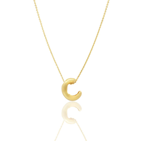 Collana Oro Giallo Oro 18 carati LETTERA C Solo Oro