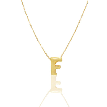 Collana Oro Giallo Oro 18 carati LETTERA F Solo Oro