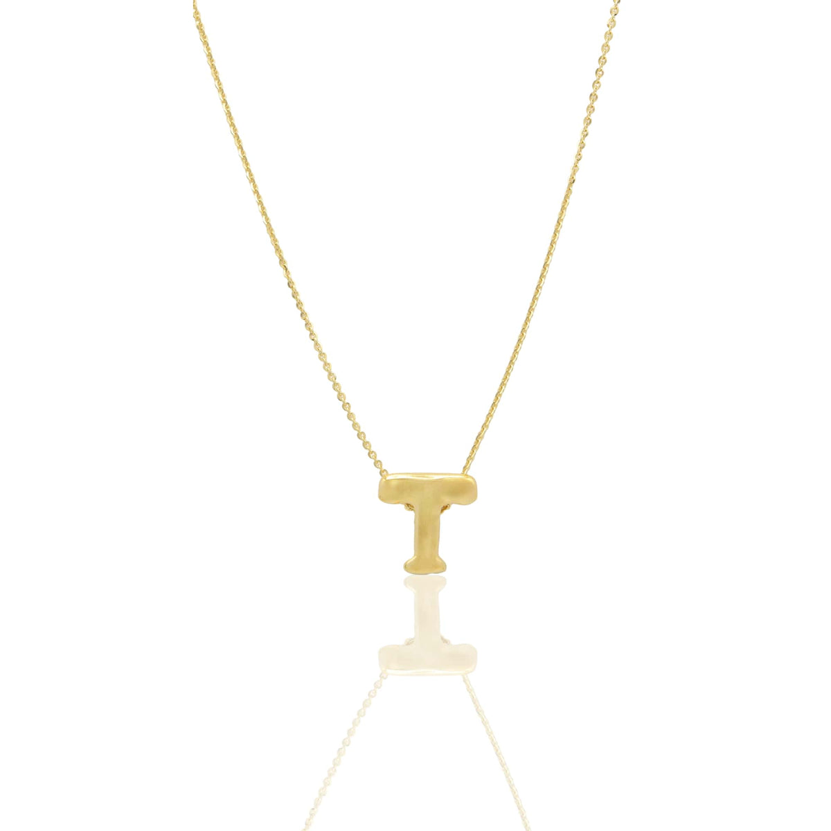 Collana Oro Giallo Oro 18 carati LETTERA T Solo Oro