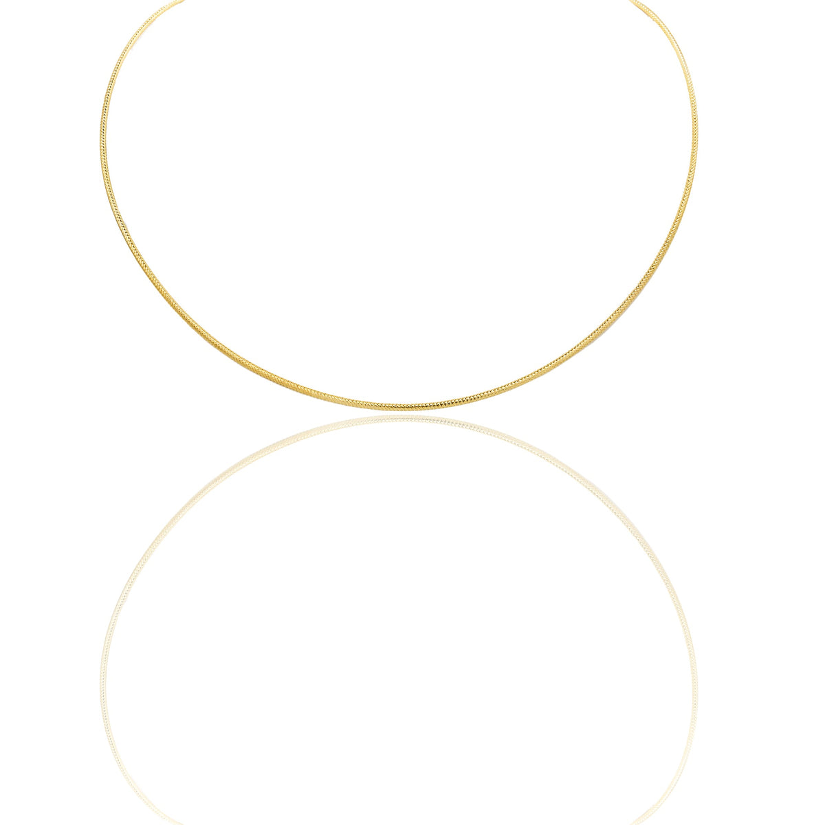 Collana Oro Giallo Oro 18 carati Semirigida Tubolare Solo Oro Spessore mm. 2 Lunghezza cm. 45