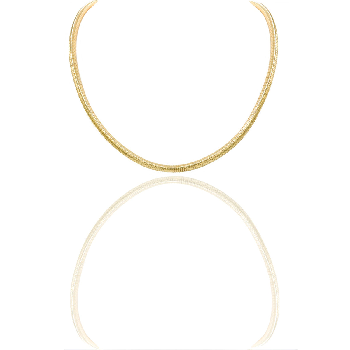 Collana Oro Giallo Oro 18 carati Tubo Gas Solo Oro Spessore mm. 4 Lunghezza cm. 40