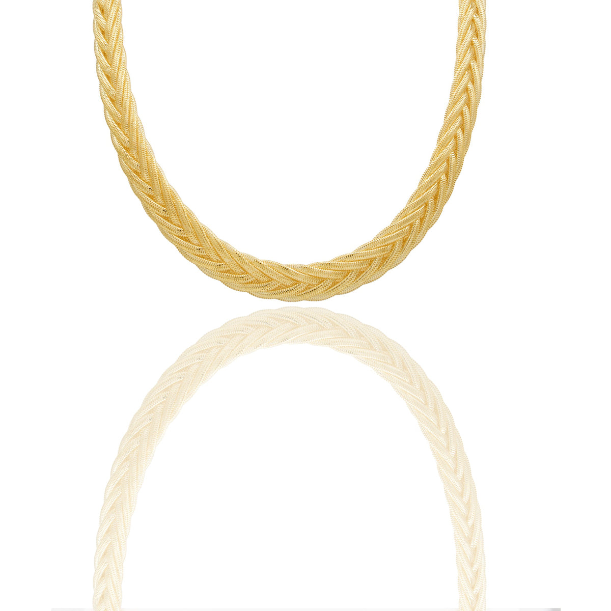 COLLANA DONNA ELASTICA RETTANGOLARE A TRECCIA