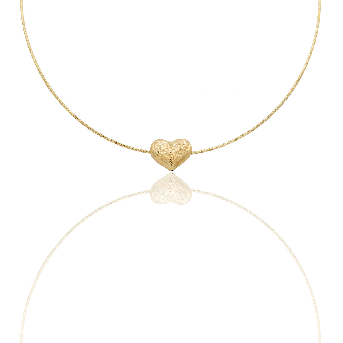 Collane Oro Giallo Elettroformato  Solo Oro Lunghezza cuore cm. 1,5 Larghezza Cuore cm. 1,8 Spessore Cuore mm. 8