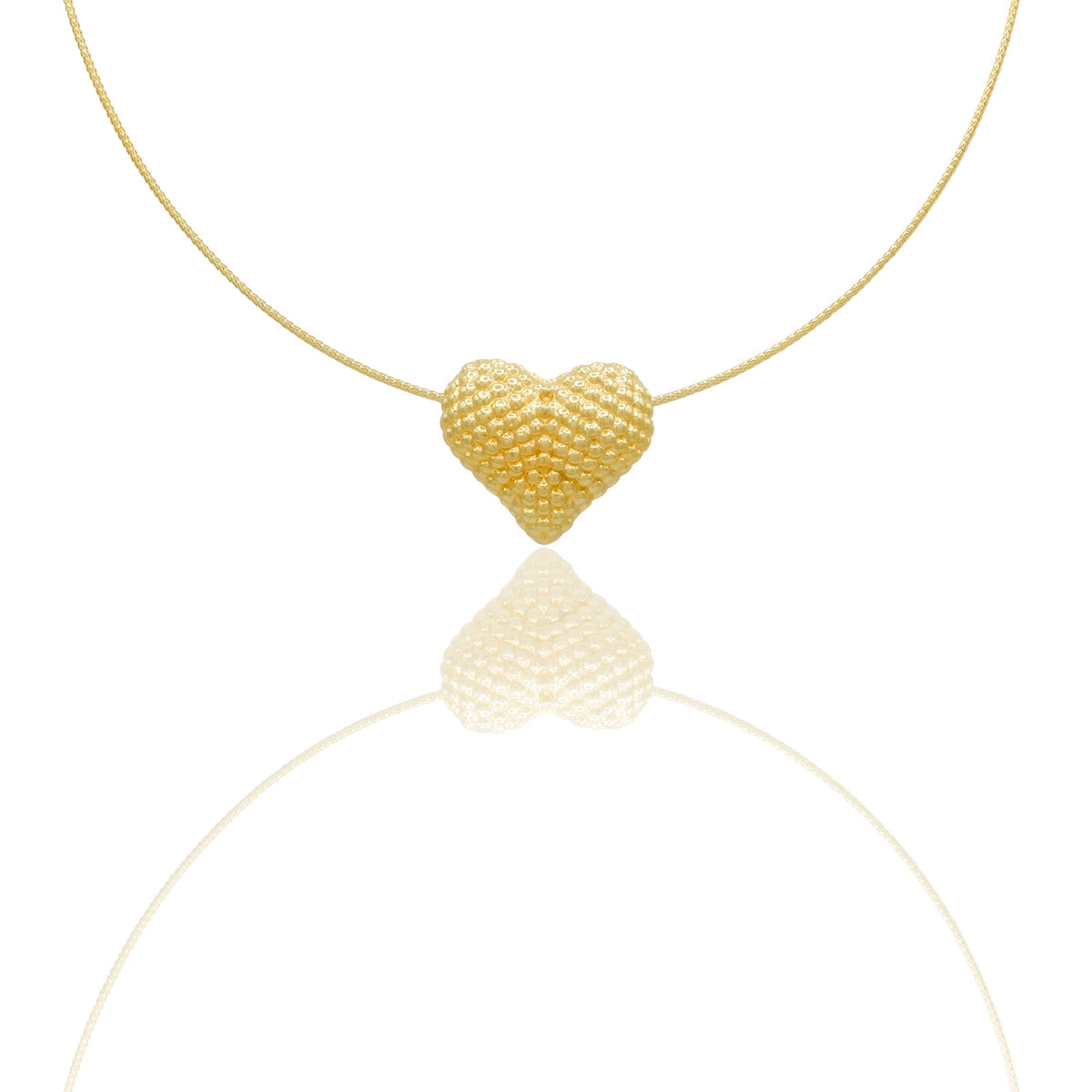 Collane Oro Giallo Elettroformato  Solo Oro Lunghezza Cuore cm. 2,2 Larghezza Cuore cm. 2,6 Spessore Cuore mm. 5 